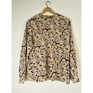 Vintage PENDLETON SOPHISTICATE Size 12 Crew Neck Long Sleeve Blouse